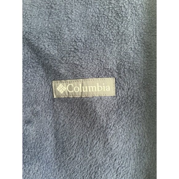Columbia Mens Fleece Vest Navy Blue Full Zip Pockets Size L - Picture 3 of 6